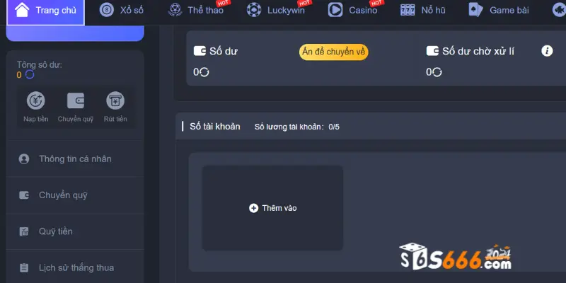 Giao dịch tài khoản thất bại