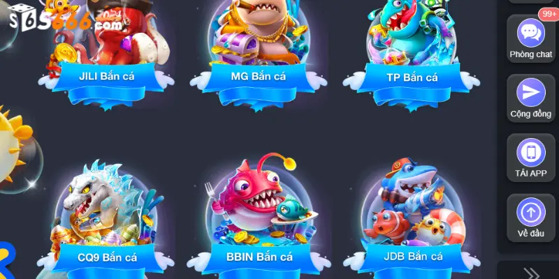 Hệ thống trò chơi của các sảnh game Bắn cá S666 trả thưởng hấp dẫn